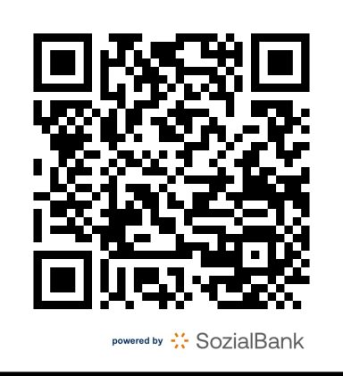 Einfach per Banking-App spenden QR-Code für Spenden an GIU e.V. über die SozialBank